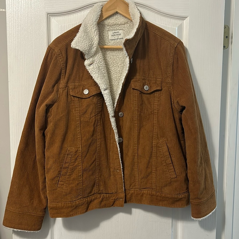 Urban Heritage Corduroy Jacket Sherpa lined size Large